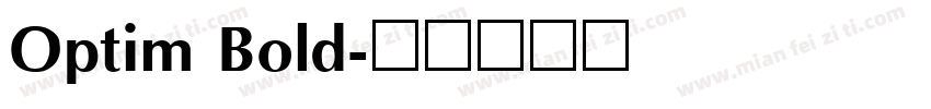 Optim Bold字体转换